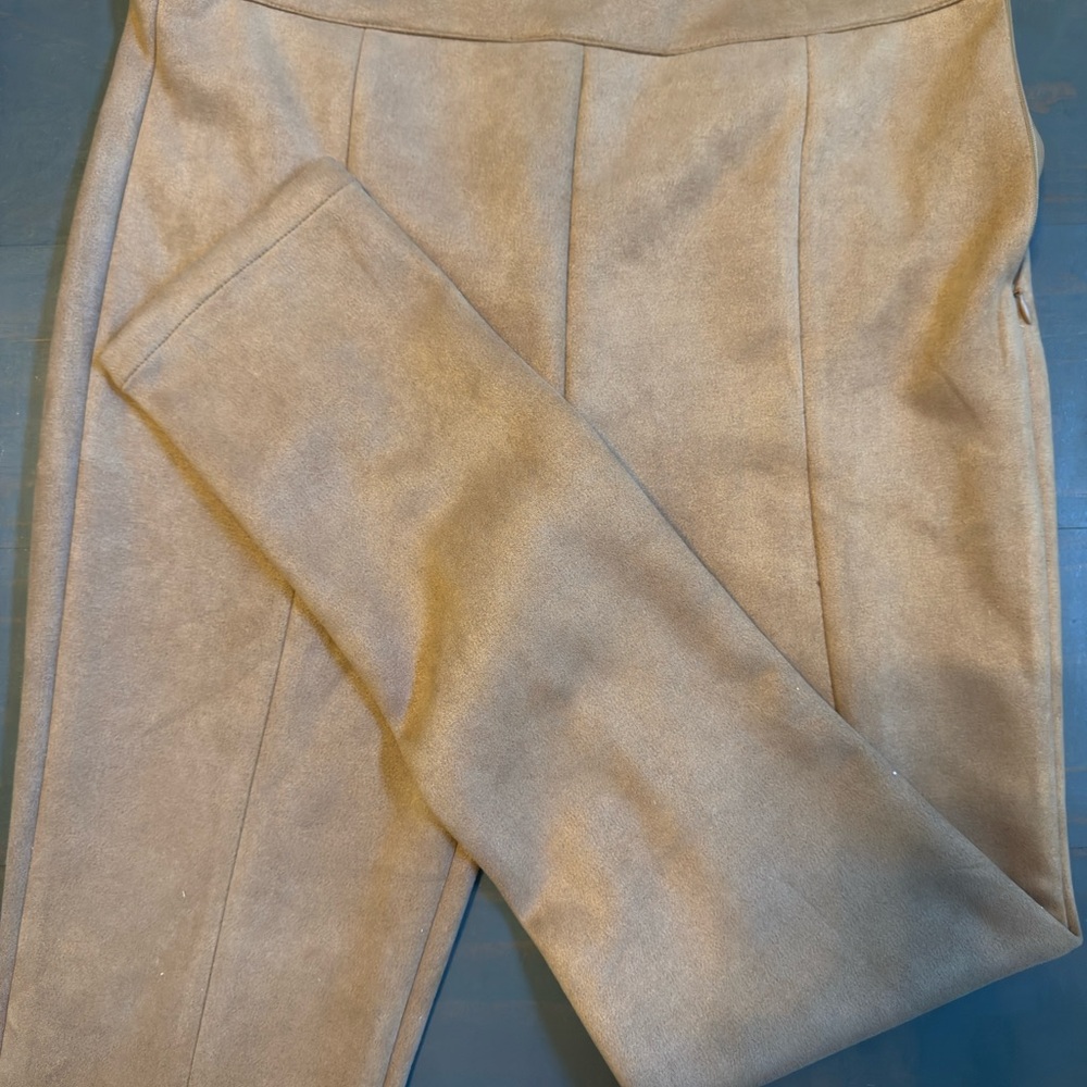 Stylish Tan swead Pants Glam